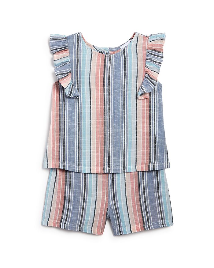 Splendid Girls' Striped Ruffled Romper - Baby | Bloomingdale's