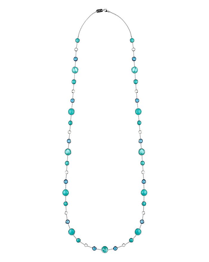 Shop Ippolita Sterling Silver Lollipop Lollitini Blue Gemstone Long Necklace, 36 In Silver/blue