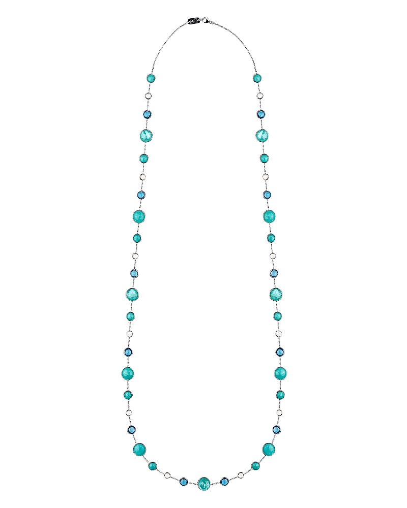 Ippolita Lollitini Long Necklace In Sterling Silver In Silver/blue