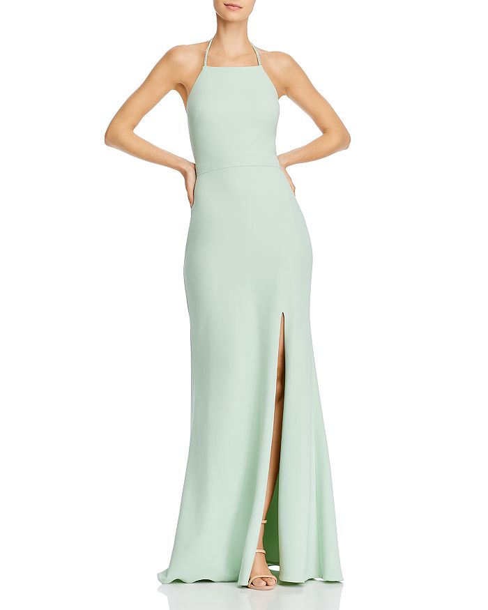 Aqua Embellished-strap Gown - 100% Exclusive In Mint
