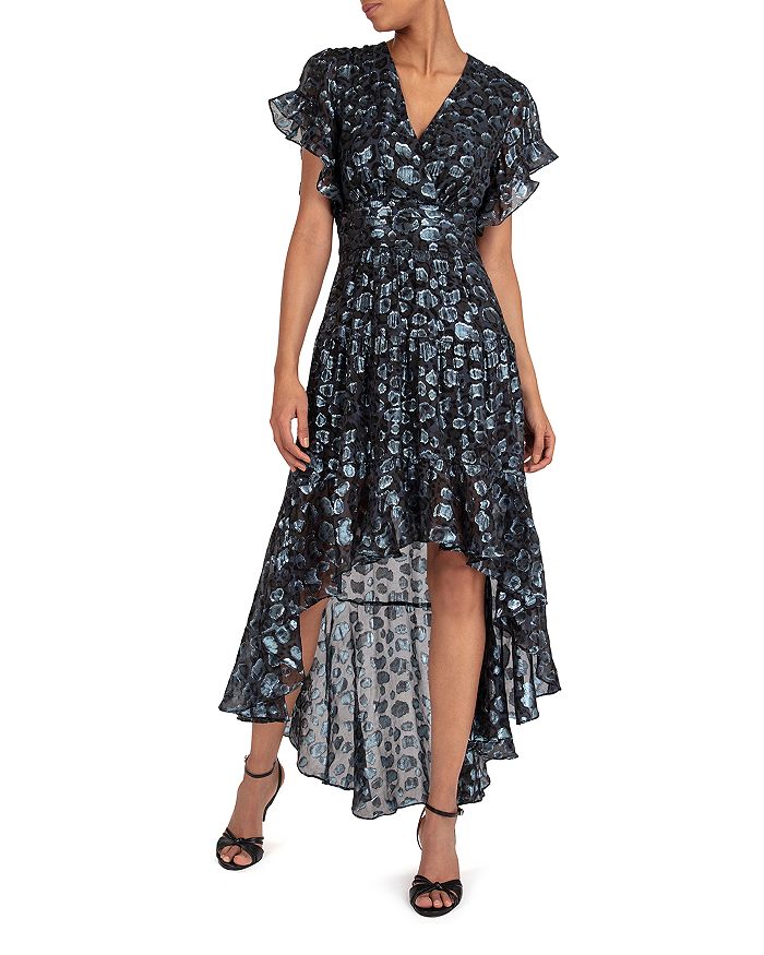 ba&sh Grace Metallic High/Low Dress | Bloomingdale's