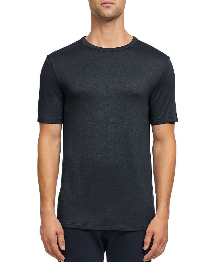 Theory Modal Blend Jersey Essential Tee In Black Multi