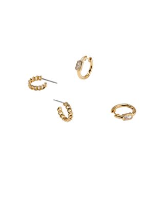 mini hoop earrings set