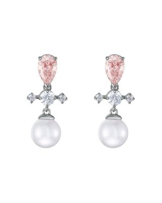 multiple pearl drop earrings