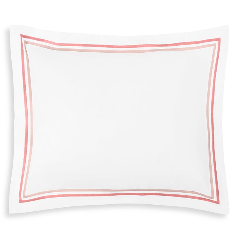 Matouk Essex Cotton Percale Sham In Pink