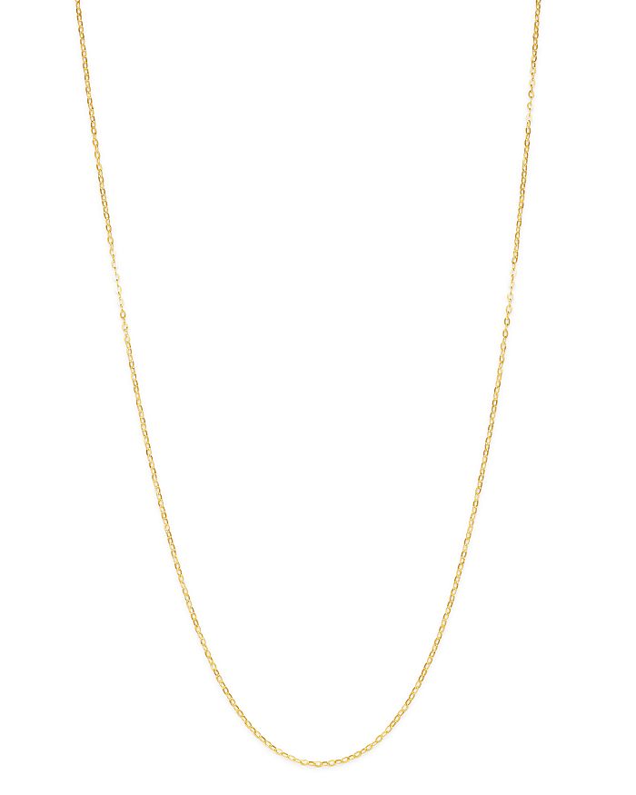 Shop Bloomingdale's Flat Rolo Link Chain Necklace In 14k Yellow Gold - 100% Exclusive