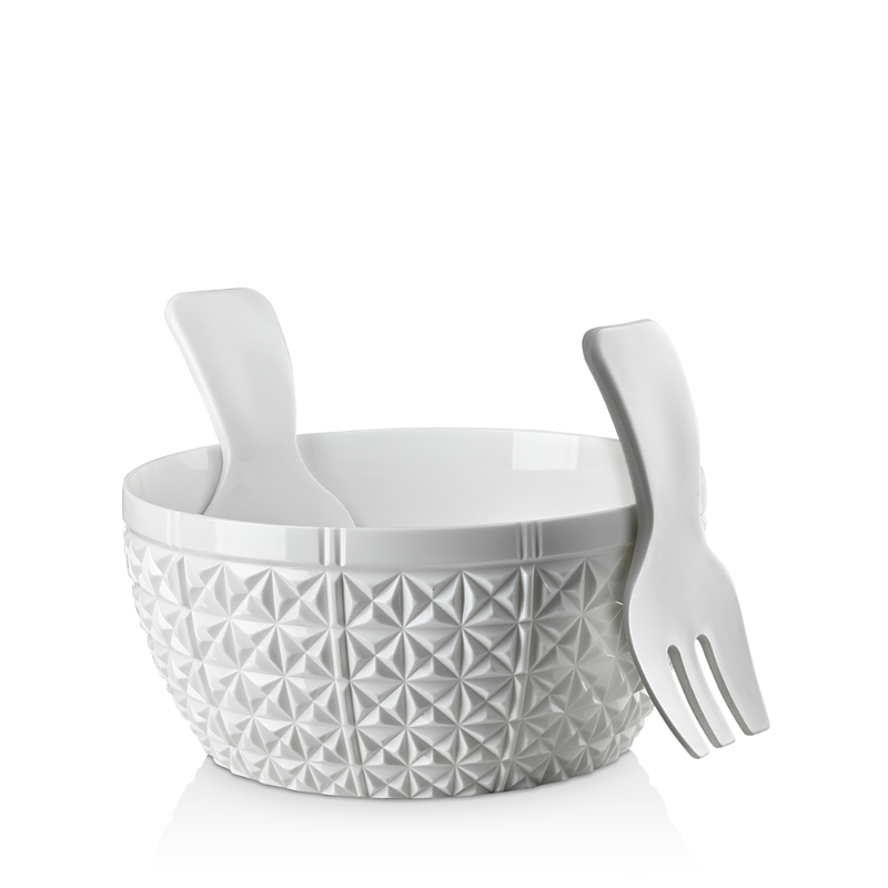 Mario Luca Giusti Acrylic Churchill Salad Set In White
