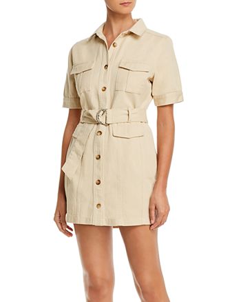FORE Cotton Cargo Mini Dress | Bloomingdale's