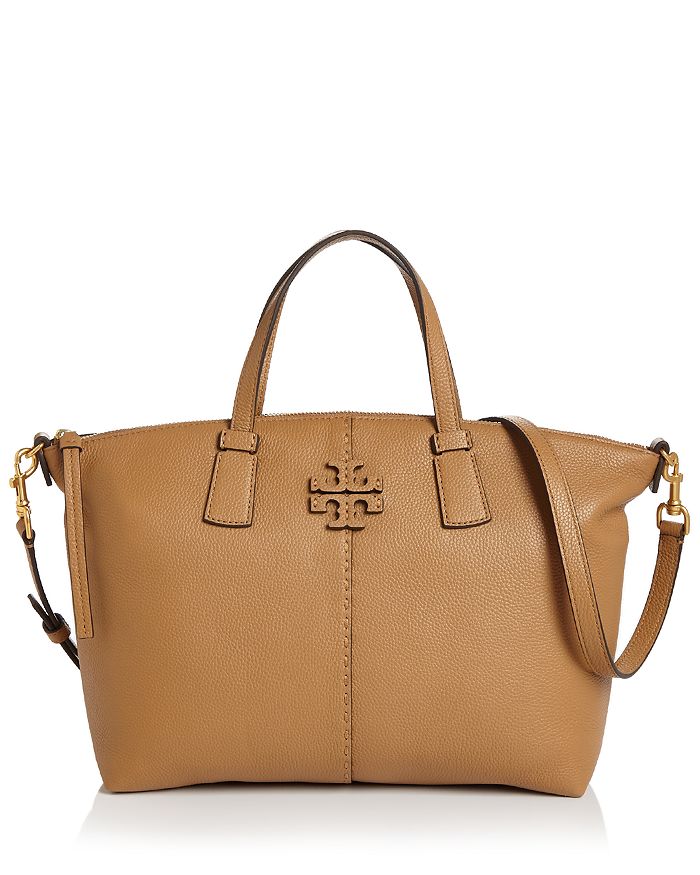 TORY BURCH MCGRAW SMALL LEATHER SATCHEL,64458