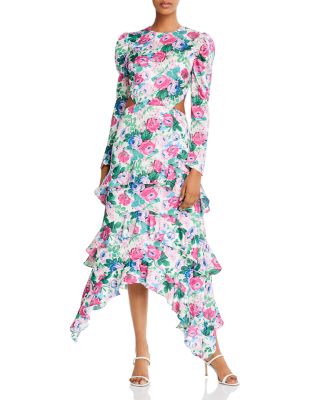 WAYF Dreamer Tiered Floral Print Maxi 