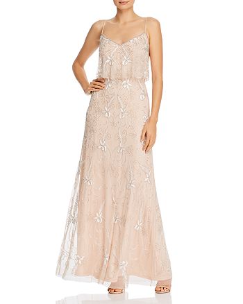 Adrianna Papell Beaded Popover Gown | Bloomingdale's