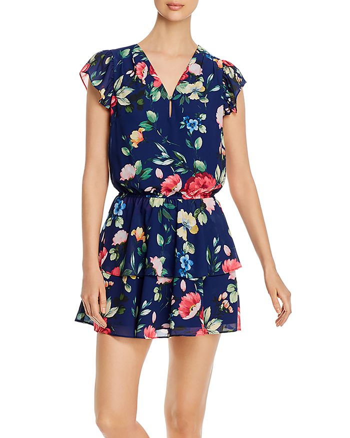 Yumi Kim Chelsea Floral Print Dress In Splendor Navy