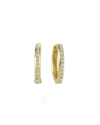 OWN YOUR STORY - 14K Yellow Gold Diamond Hoop Earrings and Connector Charms