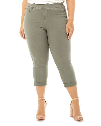 Liverpool Los Angeles Plus - Chloe Pull-On Cropped Jeans in Saguaro Palm