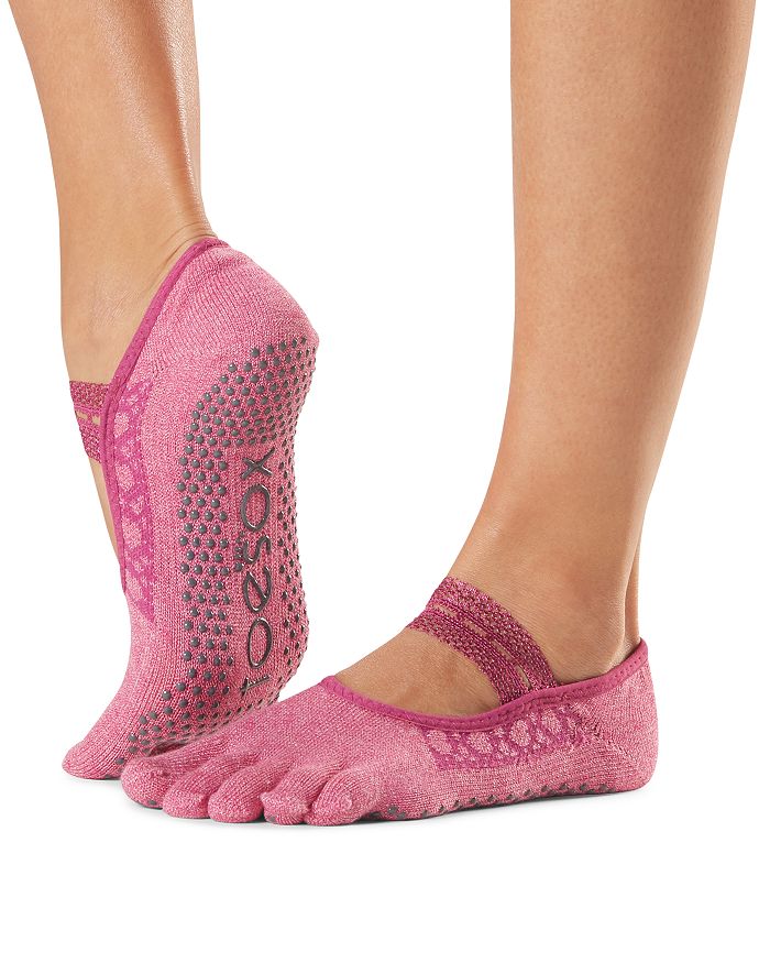 Toesox Mia One-strap Grip Socks In Medium Pink