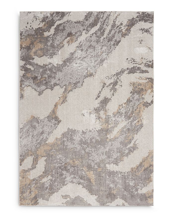 Nourison Silky Textures Sly03 Area Rug, 3'11 X 5'11 In Brown/ivory