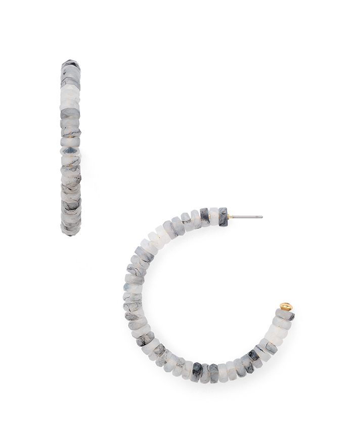 Aqua Crystal Hoop Earrings - 100% Exclusive In Gray