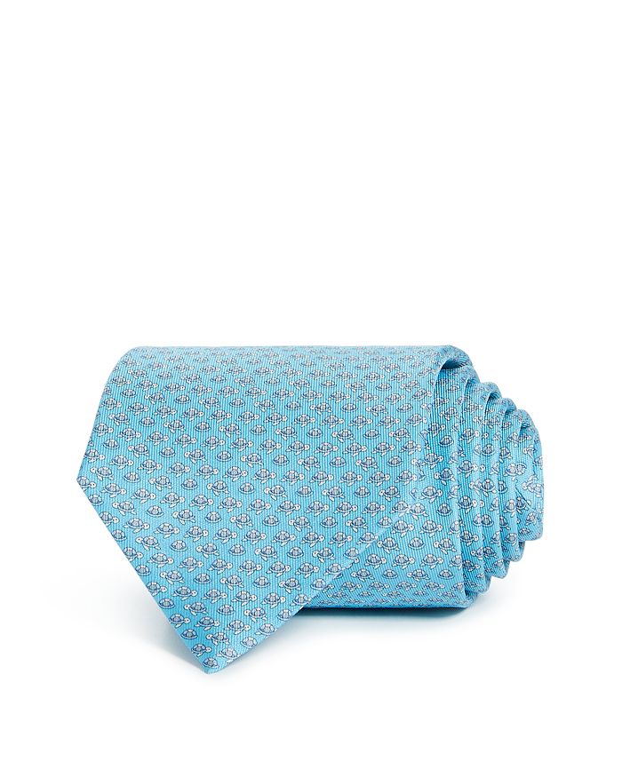 Ferragamo Lavinia Silk Classic Tie In Blue