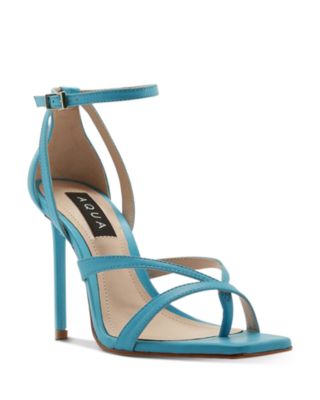 teal high heel sandals