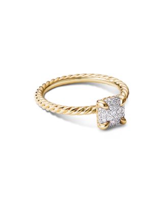 david yurman gold ring with diamonds