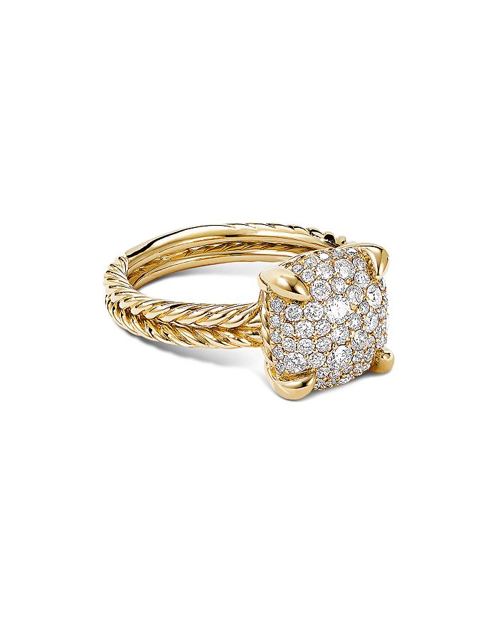 DAVID YURMAN CHATELAINE RING IN 18K YELLOW GOLD WITH FULL PAVE DIAMONDS,R14249D88ADI7