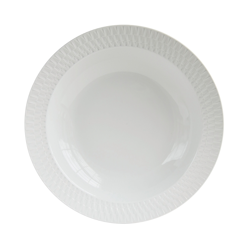 Bernardaud Twist White Deep Round Dish In White