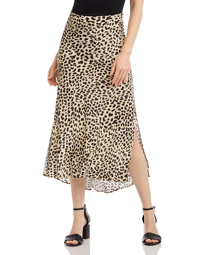 Karen Kane Animal Print Bias-Cut Midi Skirt | Bloomingdale's