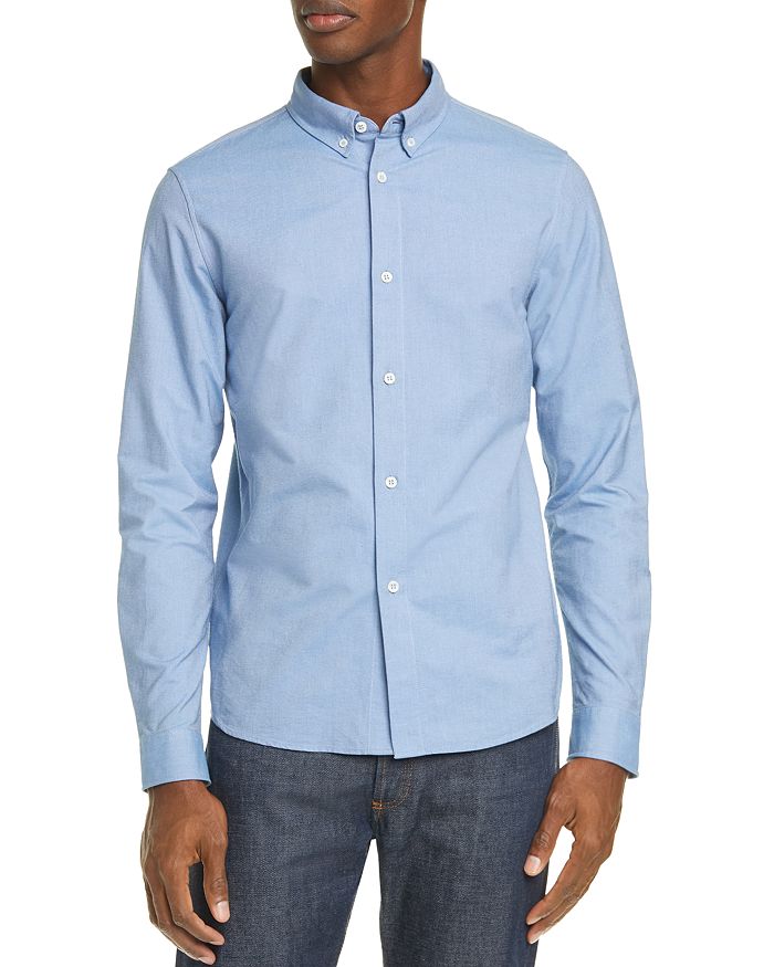 Apc Chemise Slim Fit Button-down Shirt In Blue