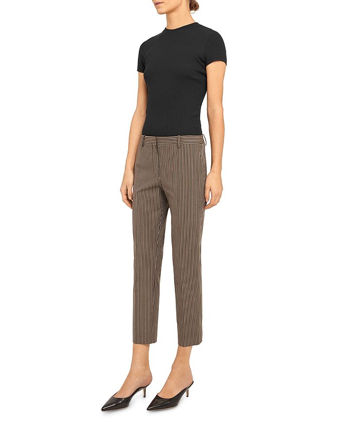 striped cropped pants