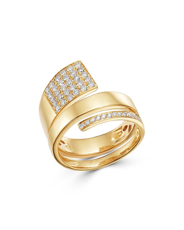 Bloomingdale's - Diamond Pav&eacute; Coil Ring in 14K Yellow Gold, 0.55 ct. t.w. - 100% Exclusive