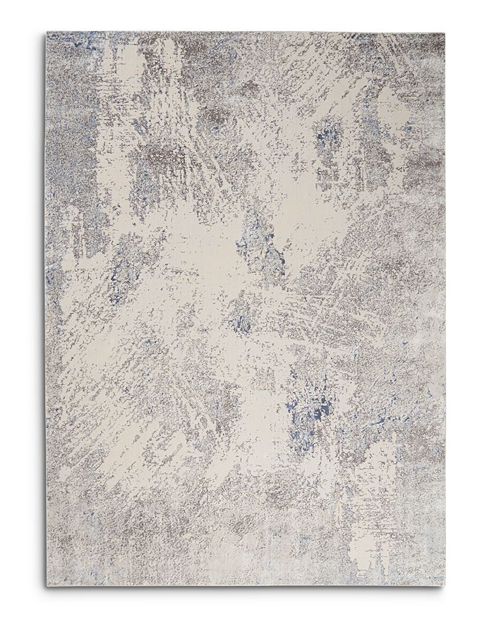 Nourison Silky Textures Sly06 Area Rug, 7'10 X 10'6 In Ivory/gray