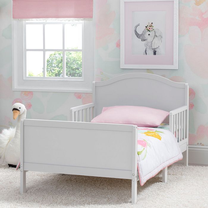 Shop Bloomingdale's Kids Levi Wood Toddler Bed In Bianca White