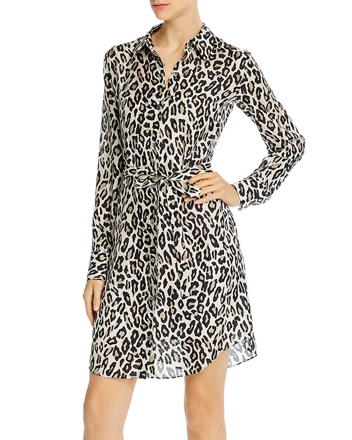 Theory silk cheap shirt dress