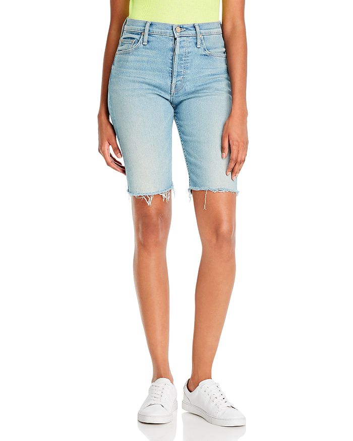 Mother The Trickster Bermuda Denim Shorts In Jackpot