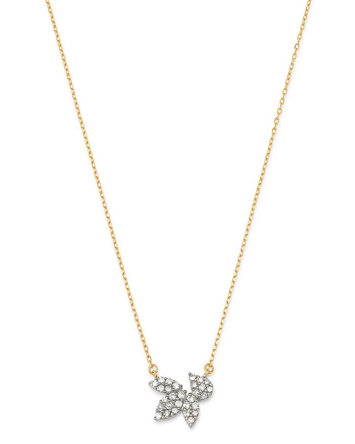 Adina Reyter 14k Yellow Gold Diamond Pave Multi-cluster Pendant Necklace, 15-16 In White/gold