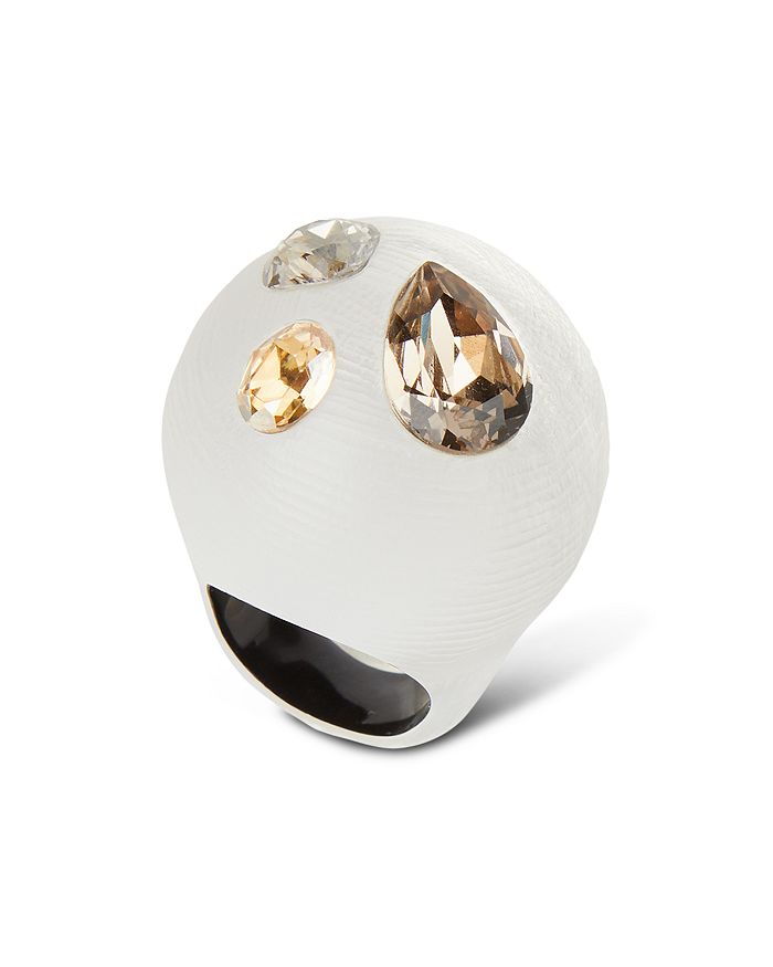 ALEXIS BITTAR FUTURE ANTIQUITY CRYSTAL STUDDED BUBBLE RING,AB0SR0030107