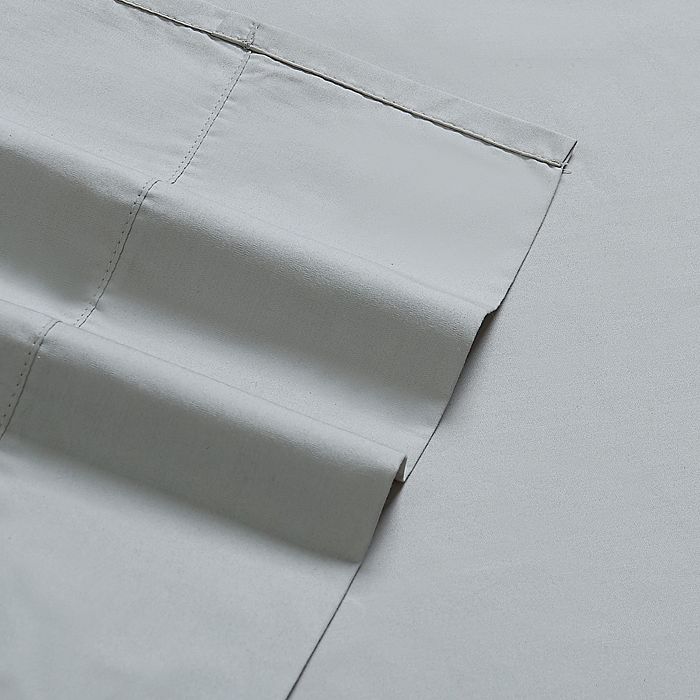 Shop Charisma 400tc Percale Sheet Set, Twin In Grey