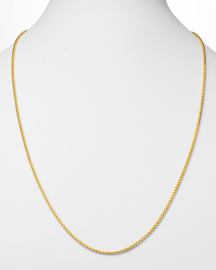 Shop Bloomingdale's 14k Yellow Gold Round Box Chain Necklace, 30 - 100% Exclusive