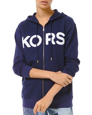 MICHAEL Michael Kors Cotton French Terry Logo Hoodie | Bloomingdale's