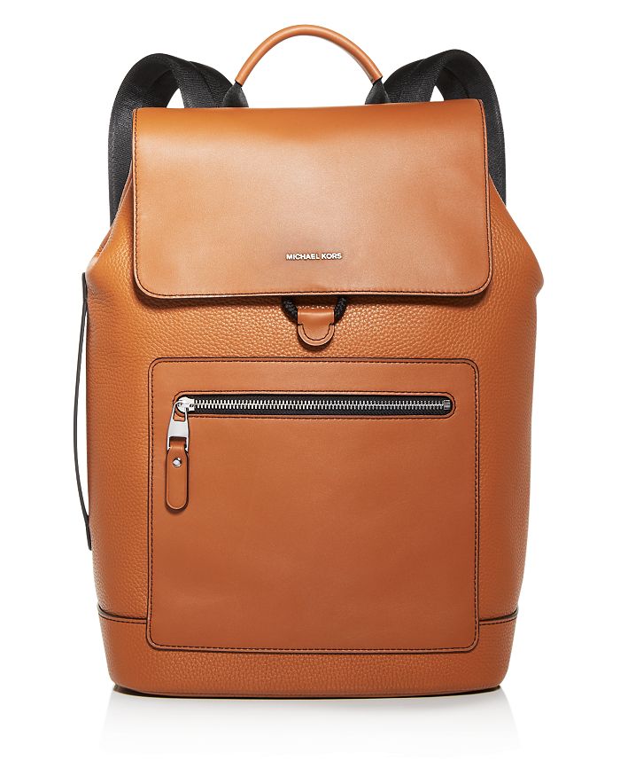 Michael Kors Men's Hudson Leather Flap Backpack - Macy's