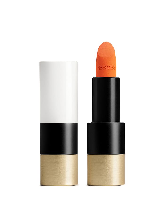 Pre-owned Hermes Rouge , Matte Lipstick In Orange Boîte