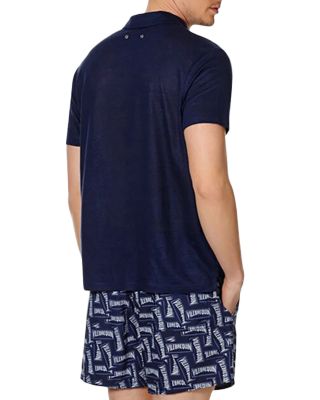 Regular Fit Short Sleeve Linen Polo Shirt