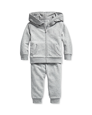 Polo Ralph Lauren Baby Boy's Atlantic Terry 2-piece Track Suit Set In Gray