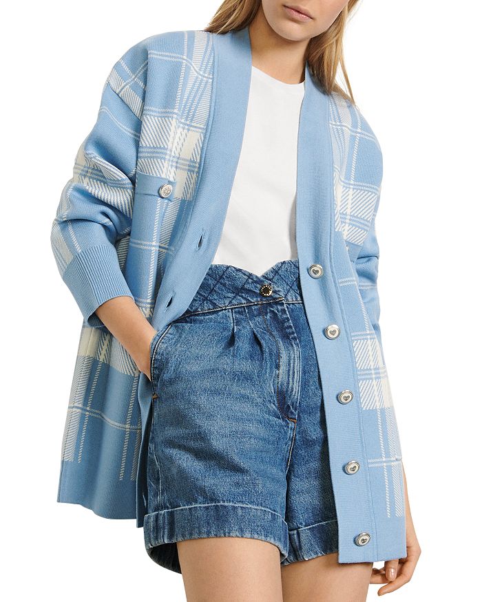 sandro reversible oversized cardigan