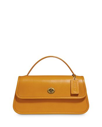 COACH Turnlock Small Leather Clutch | Bloomingdale's