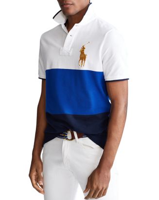 Polo Ralph Lauren Custom Slim Fit Color Blocked Polo Shirt | Bloomingdale's