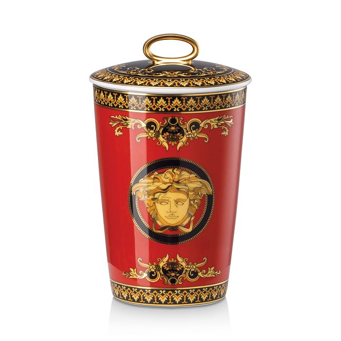 Shop Versace Medusa Scented Candle In Red