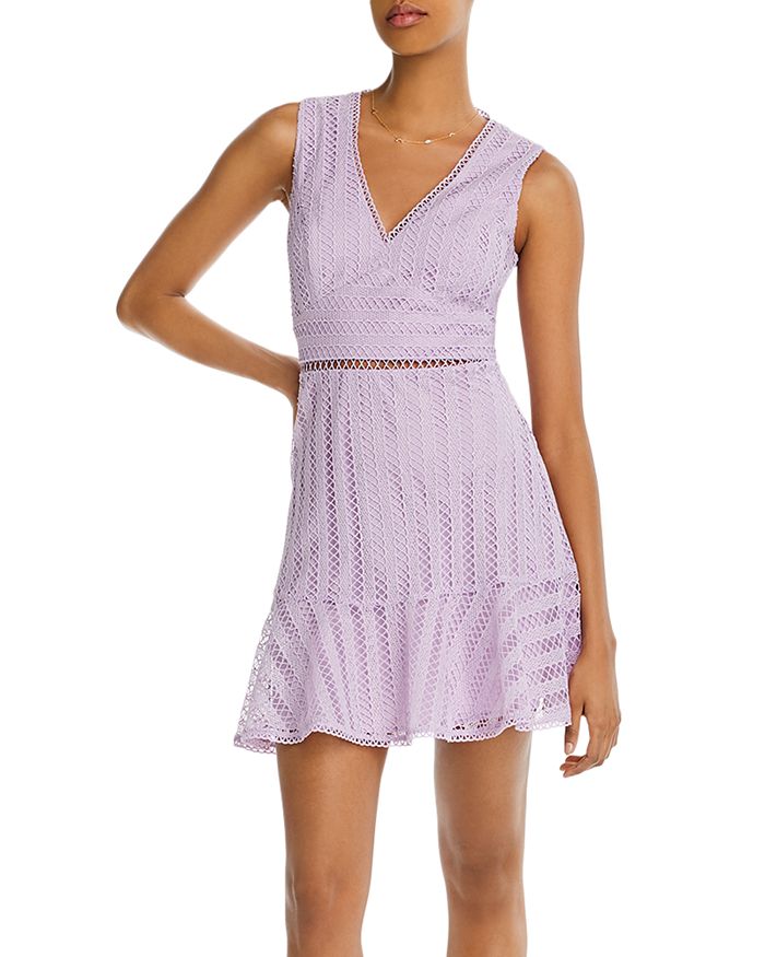 Aqua Lace Ruffled Hem Dress - 100% Exclusive In Lavender