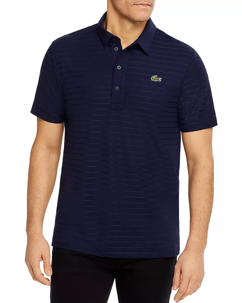 Lacoste Striped Jacquard Polo Shirt