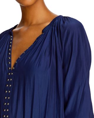 Ramy Brook Embellished Long-Sleeve Mini Dress | Bloomingdale's Women